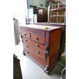 Victorian Chest of 2 over 3 Drawers: secret drawer noted length 126cm, height 111cm & depth 53cm