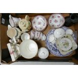 A mixed collection of items to include: Shelley Georgian Pattern tea ware, Aynsley cottage garden