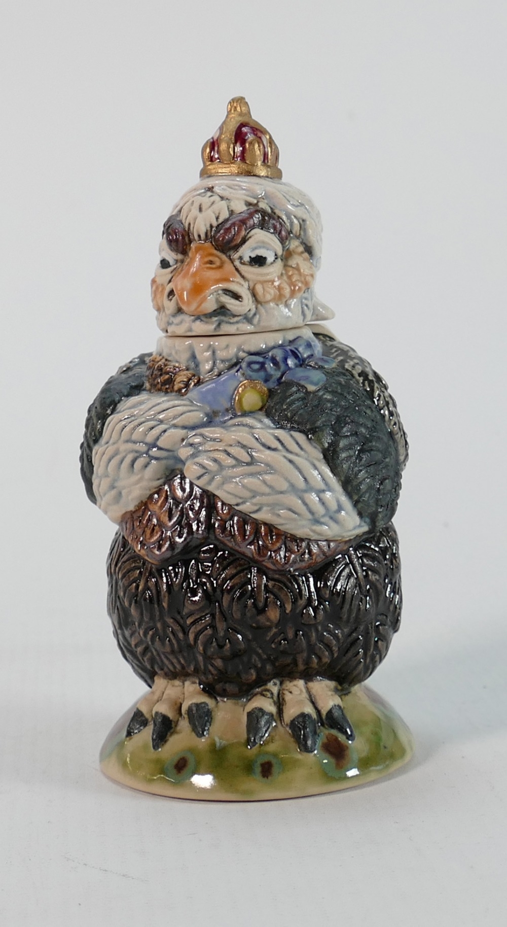 Burslem Pottery Queen Victoria Grotesque Bird: designer Andrew Hull, height 14cm