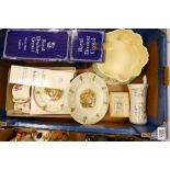 A mixed collection of item to include: Wedgwood Peter Rabbit Breakfast set(boxed), Sylvac Tree Stump