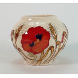 Moorcroft Harvest Poppy Vase: designer Emma Bossons, height 11cm