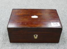 Early 20th Century Inlaid Jewelry Box: with later fitted interior, length 24.5cm