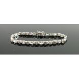 Ladies quality silver tennis bracelet: