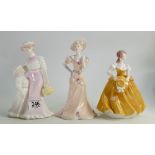 Coalport Ladies Figures: Serenity, Springtime & similar(3)