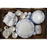 Royal Doulton Expressions Windermere pattern dinner ware: to include dinner plates, bowls, salt