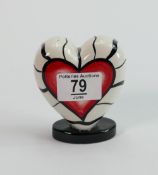 Lorna Bailey heart shaped hat pin holder or shaker limited edition 7/12: 9.5 cm high.