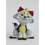 Lorna Bailey cat unique edition of one only: Standing 14.5 cm tall. Limited edition 1/1.
