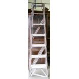 Seven Rung Vintage Lattice Ladders: