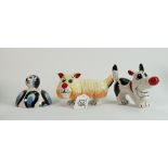 Three Lorna Bailey pieces Two dogs and a seal: