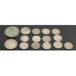 A collection of pre 1947 & pre 1920 silver coinage, 36g.