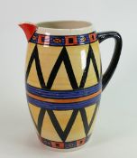 Lorna Bailey Grecian Decorated large Jug: internal nip noted to rim, height 24cm