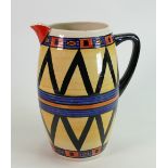 Lorna Bailey Grecian Decorated large Jug: internal nip noted to rim, height 24cm