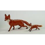 Beswick Large Fox 1016A : together with smaller Fox 1440(2)