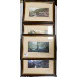 Four framed prints by Maurice Bishops: all of village scenes and landscapes