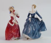 Two Royal Doulton figures Fragrance & Christmas Morn: HN2334 & HN1992 (2)