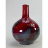 Royal Doulton Veined Flambe Vase 1618: height 24cm, some surface marks