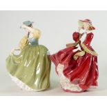 Royal Doulton Lady Figures: Top o The Hill HN1834 & Buttercup HN2309(2)
