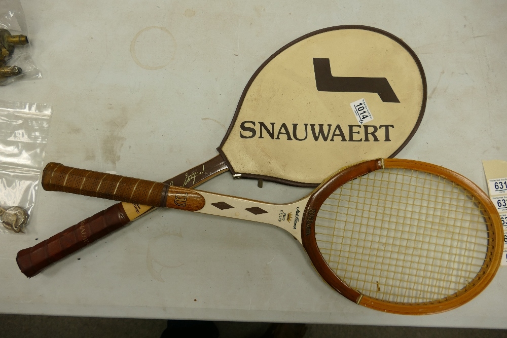 Two Vintage Wooden Framed Tennis Rackets: