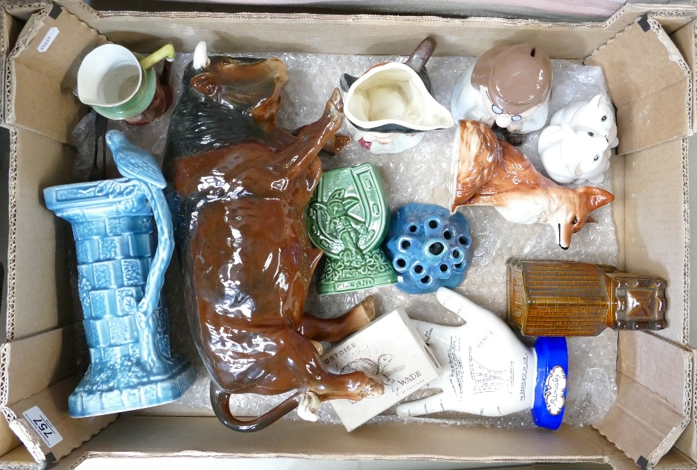 Tray lot to include Wade Carlton ware Beswick Sylvac etc: Wade jug, Tetley tea man, boxed - Image 2 of 2