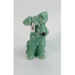 Large green Sylvac dog ref 1380: 29 cm high.