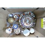 Derby Royal Crown Derby and Spode pieces all damaged: Includes a pair and single candlesticks,