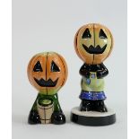 Two Lorna Bailey Pumpkin head men: