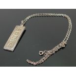 Silver Ingot and chain, 18.7g: