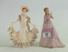 Wedgwood Enchanted Evening Series Lady Figure: together with similar Leonardo collection figure(2)