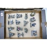 A collection of Heavy Evergreen Collection Pewter Figures to include: Skulls, Fairies, Dragons,
