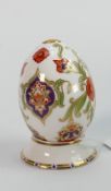 Royal Crown Derby hand decorated Egg with stand ITALY: Gold stopper.