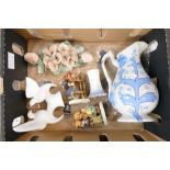 A mixed collection of items to include: Goebel Figures, Coalport Moments of Peace Figure, B&G