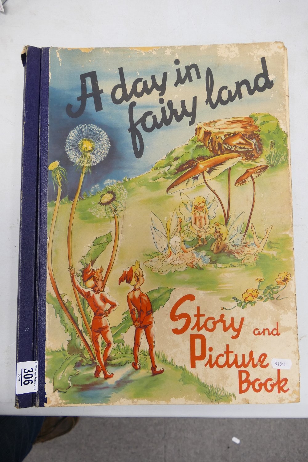 Large Hardback 1940's A Day In Fairy Land Story & Picture Book: - Image 2 of 2