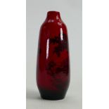 Royal Doulton Flambe Woodcut Vase: height 14cm