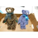 German Hermann Limited Edition Teddy Bears together with similar Steiff Bear: height of tallest
