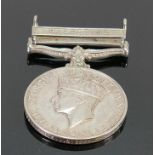 A Palestine medal: awarded to 2982428 Pte. J Gibbon A. & S. H. (no ribbon)