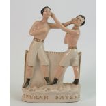 Early 19th century pugilist boxer figures Heenan and Sayers: 23cm high.
