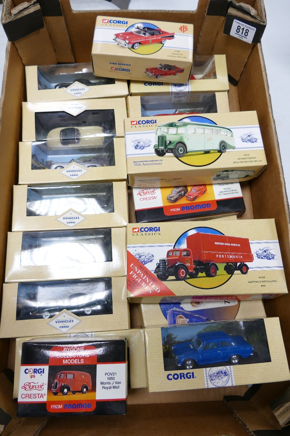 A collection of Mixed Theme Corgi Classics Cars & Trucks including: BRS Bedford truck, Skills