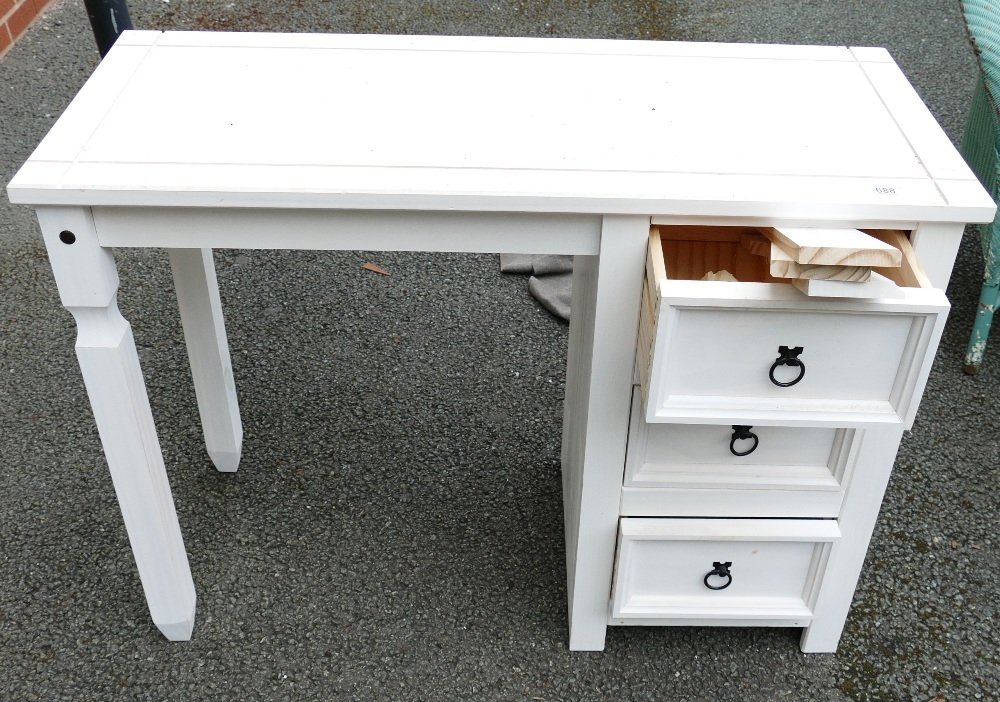 Modern Painted Pine Dressing Table: