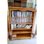 Modern Pine Bookcase: together with a quantity of classic tv & movie DVD's