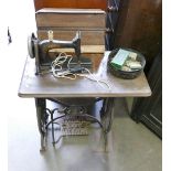 Bradbury Branded Treadle Sewing Machine: on cast Iron Base