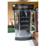 Zippo Lighters Counter Top Rotating Display Cabinet: height 68.5cm, width & depth 40cm