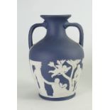 Wedgwood Small Portland Blue Vase: height 15cm