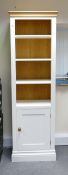 Modern Tall Painted Bookcase: height 208cm, 60cm width and 32cm depth