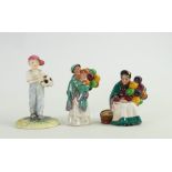 Royal Doulton Miniature Character figures: The Old Balloon Seller HN2129 , The Balloon Seller Hn2138