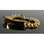 Gentleman?s gold plated ID bracelet:
