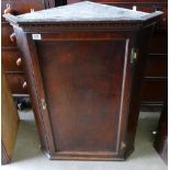 Victorian Oak Corner Cupboard: height 103cm and 72 width at widest point