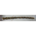 Carved Wooden Ethnic Stick: