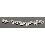 Silver Charm Bracelet. 12.7g: