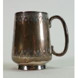 Silver Christening mug London 1884: Weight 99g. Has engraved dedication.