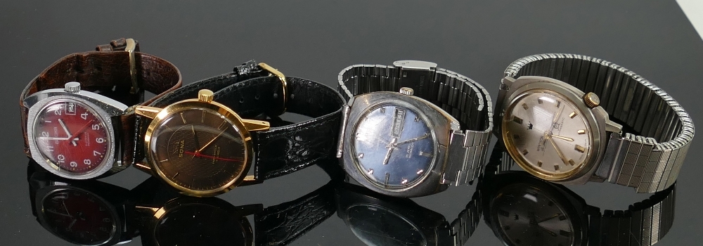 A collection OMG gentleman?s vintage wristwatches: including Windsor De Luxe antimagnetic and